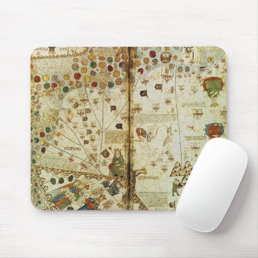 Gegevens van een Catalaanse Wereldkaart Muismat (Met muis)