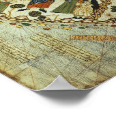 Gegevens van een Catalaanse Wereldkaart Poster (Hoek)