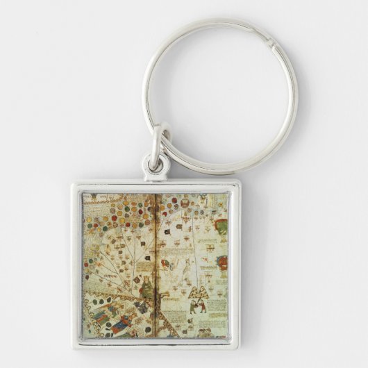 Gegevens van een Catalaanse Wereldkaart Sleutelhanger (Voorkant)