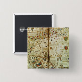 Gegevens van een Catalaanse Wereldkaart Vierkante Button 5,1 Cm (Voorkant /achterkant)