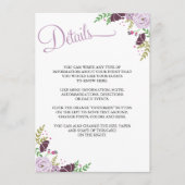 Gegevens van het Floral-huwelijk/Informatiekaart   Informatiekaartje (Voorkant)