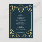 Gegevens van het Koninklijke Monogram van de Medie Informatiekaartje (Voorkant)