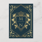 Gegevens van het Koninklijke Monogram van de Medie Informatiekaartje (Achterkant)