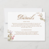 Gegevens Waterverf Crest Monogram Elegant RSVP Kaartje (Voorkant)