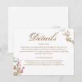 Gegevens Waterverf Crest Monogram Elegant RSVP Kaartje (Voorkant / Achterkant)