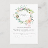 Gegevens waterverf Greenery Guest Informatiekaartje (Voorkant)
