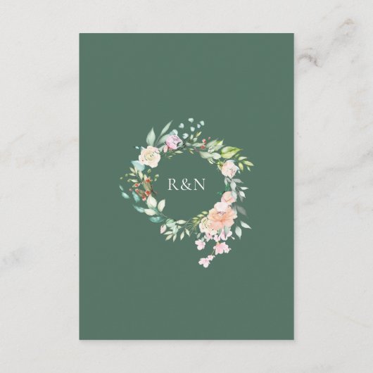 Gegevens waterverf Greenery Guest Informatiekaartje (Achterkant)