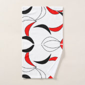 Gegevens zwart, rood en wit bad handdoek (Handdoek)
