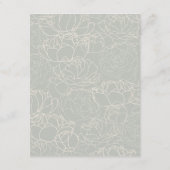 Gegevens zwart-wit elegant script informatiekaartje (Achterkant)