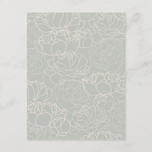 Gegevens zwart-wit elegant script informatiekaartje (Achterkant)