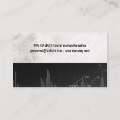 gegevensanalysecomputer | beursgrafiek visitekaartje (Achterkant)