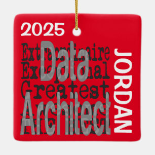 Gegevensarchitect Extraordinaire CUSTOM Keramisch Ornament