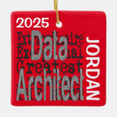 Gegevensarchitect Extraordinaire CUSTOM Keramisch Ornament (Voorkant)