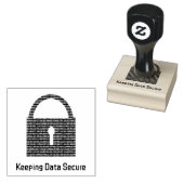 Gegevensbeveiliging Bericht & Digital Lock Aangepa Rubberstempel (Gestempeld)