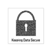 Gegevensbeveiliging Bericht & Digital Lock Aangepa Rubberstempel (Afrduk)