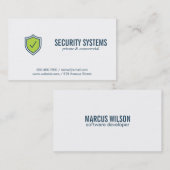 Gegevensbeveiliging | datamining | programmeur visitekaartje (Voorkant / Achterkant)