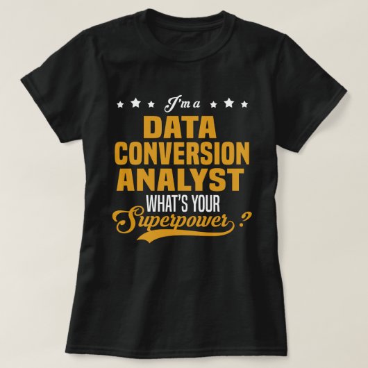 gegevensconversieanalist t-shirt (Design voorkant)
