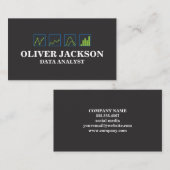 Gegevensgrafieken | Financiën | Analist Visitekaartje (Voorkant / Achterkant)