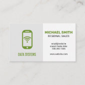 gegevensnetwerk | Slimme-telefoonpictogram Visitekaartje (Voorkant)