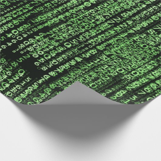 Gegevenspatroonthema voor computerprogramma's cadeaupapier (Hoek)