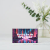 Gegevensstromen in City Web Designer High Tech Visitekaartje (Staand voorkant)