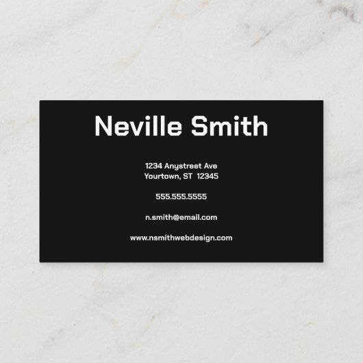 Gegevensstromen in City Web Designer High Tech Visitekaartje (Achterkant)