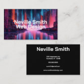 Gegevensstromen in City Web Designer High Tech Visitekaartje (Voorkant / Achterkant)