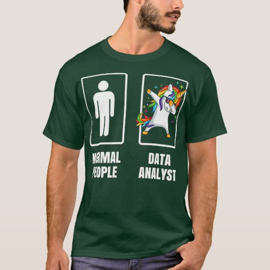 Gegevenswetenschapper van Unicorn Data Analyst T-shirt (Voorkant)
