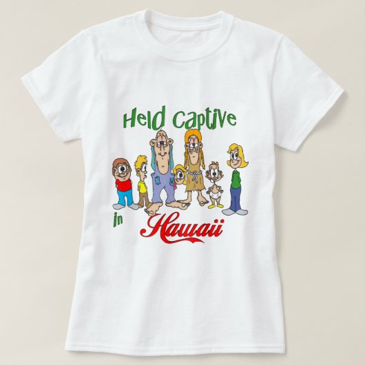 Gegijzeld in Hawaï T-shirt (Design voorkant)