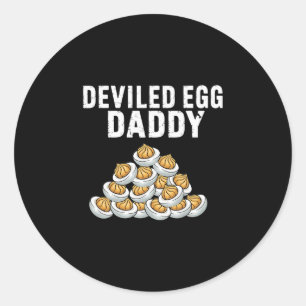 Gegilde Ei Papa Retro Vibes Thanksgiving Vader Ronde Sticker