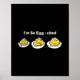 Gegilde eieren Ik ben zo eier-vrolijk Thanksgiving Poster