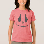 Geglachte Gesneden Pompoen Gezicht Tri-Blend Shirt (Voorkant)