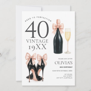 Geglanceerd tot perfectie Glam 40ste Champagne Ver Kaart
