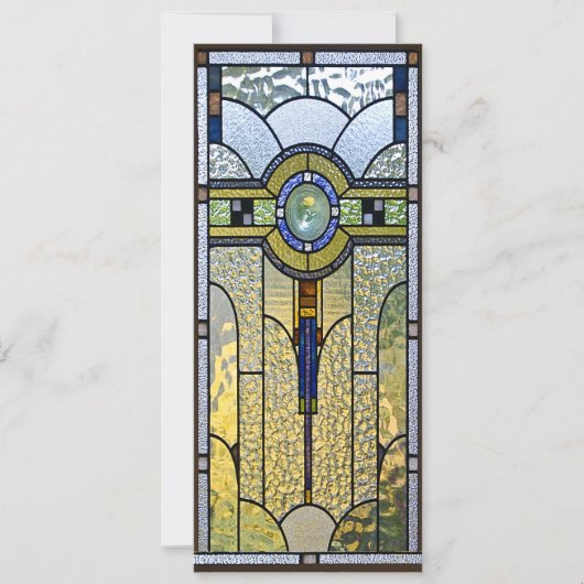 geglasd kunst deco kerk evenement uitnodiging (Voorkant)