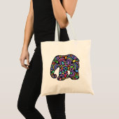 GEGLASINTE OLIFANT TOTE BAG (Voorkant (product))