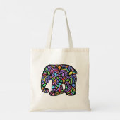 GEGLASINTE OLIFANT TOTE BAG (Achterkant)