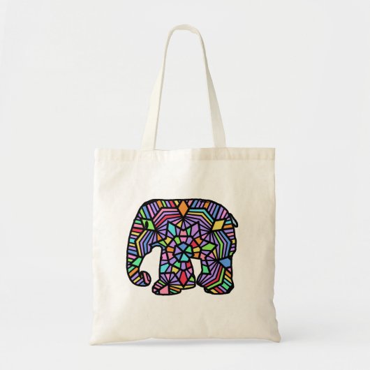 GEGLASINTE OLIFANT TOTE BAG (Voorkant)