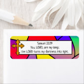 Geglazuurd Glas en Kruis Religieus    Etiket (Insitu)