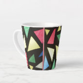 Geglazuurd Glas Patroon Custom Rood-Roze Latte Mok (Linkerhoek)