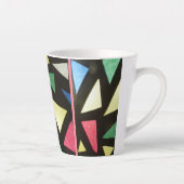 Geglazuurd Glas Patroon Custom Rood-Roze Latte Mok (Rechts)