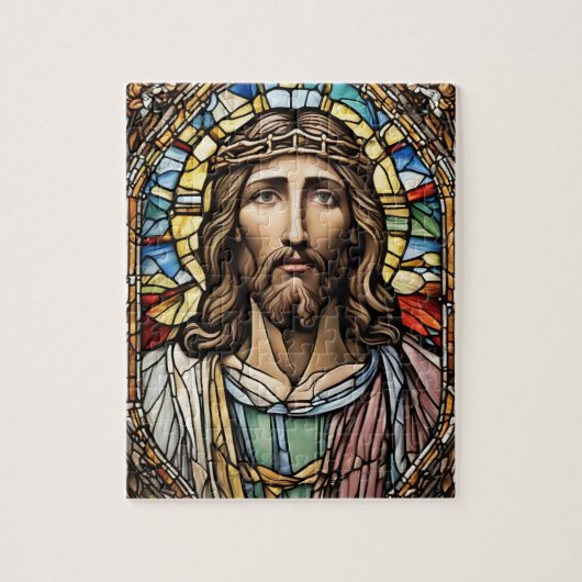 Geglazuurd Jezusraam voor in de kerk Legpuzzel (Verticaal)