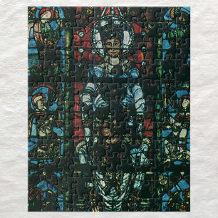 Geglazuurd kerkraam in vintage religieuze stijl legpuzzel