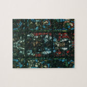 Geglazuurd kerkraam in vintage religieuze stijl legpuzzel (Horizontaal)