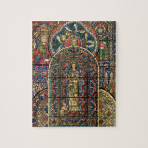 Geglazuurd kerkraam, vintage architectuur legpuzzel