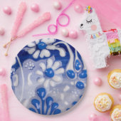 Geglazuurd potkeramisch patroon close-up papieren bordje (Feest)