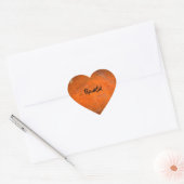 Geglazuurd Terracotta Dankbaar Hart Sticker (Envelop)