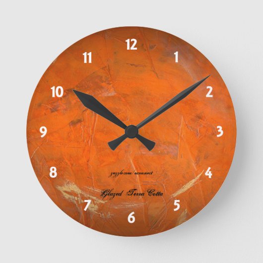 Geglazuurd Terracotta Ronde Klok (Voorkant)