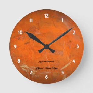 Geglazuurd Terracotta Ronde Klok