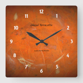 Geglazuurd terracotta vierkante klok
