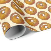 Geglazuurde cake donut donut ontbijt brunch eten cadeaupapier (Rol Hoek)